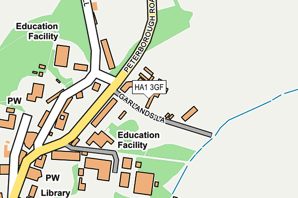 HA1 3GF map - OS OpenMap – Local (Ordnance Survey)