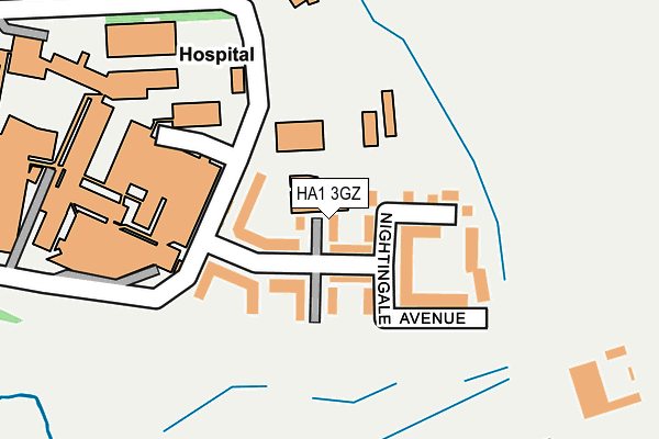 HA1 3GZ map - OS OpenMap – Local (Ordnance Survey)