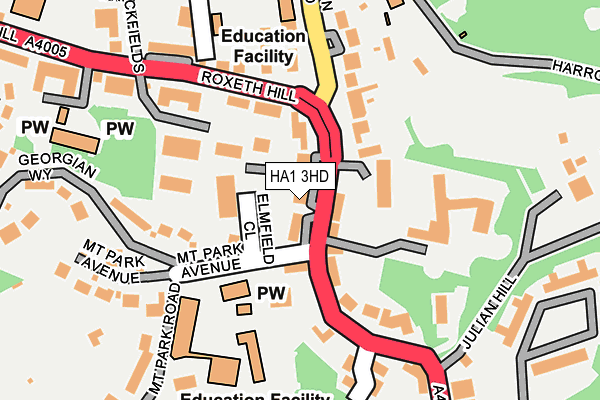 HA1 3HD map - OS OpenMap – Local (Ordnance Survey)