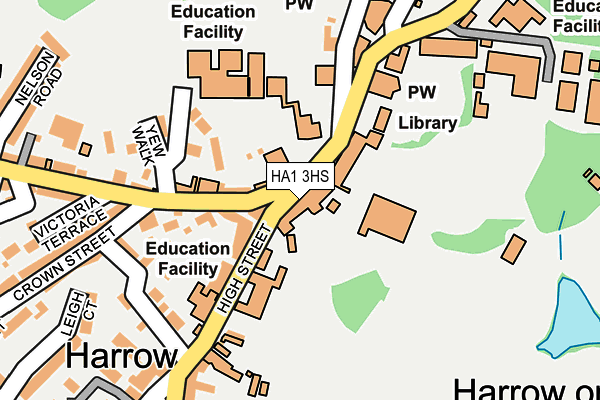HA1 3HS map - OS OpenMap – Local (Ordnance Survey)