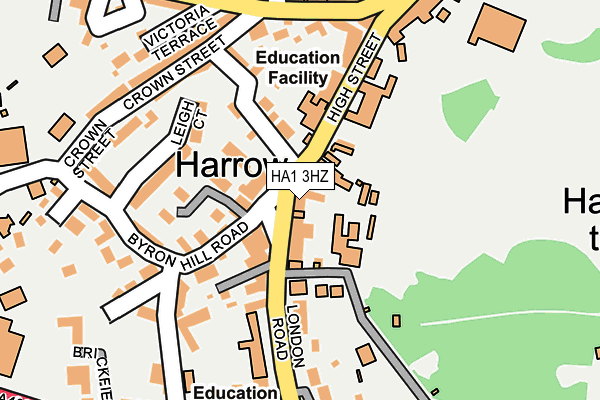 HA1 3HZ map - OS OpenMap – Local (Ordnance Survey)