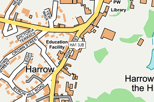 HA1 3JB map - OS OpenMap – Local (Ordnance Survey)