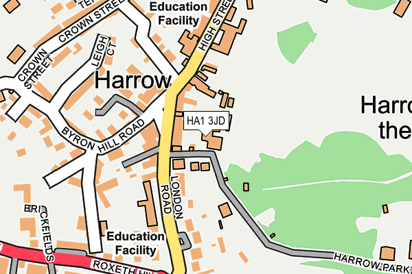 HA1 3JD map - OS OpenMap – Local (Ordnance Survey)