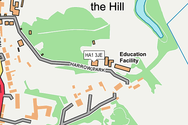 HA1 3JE map - OS OpenMap – Local (Ordnance Survey)