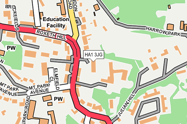 HA1 3JG map - OS OpenMap – Local (Ordnance Survey)