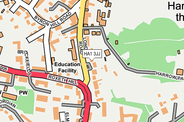 HA1 3JJ map - OS OpenMap – Local (Ordnance Survey)