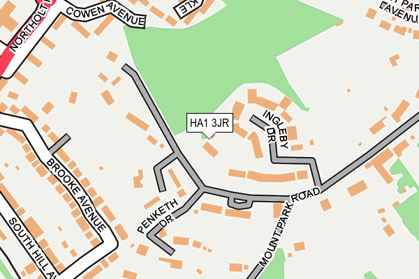 HA1 3JR map - OS OpenMap – Local (Ordnance Survey)