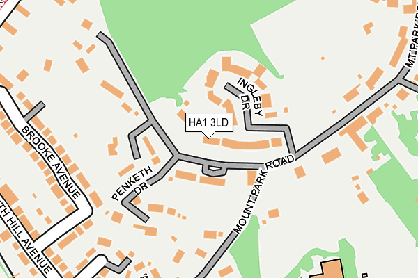 HA1 3LD map - OS OpenMap – Local (Ordnance Survey)