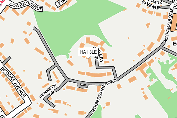 HA1 3LE map - OS OpenMap – Local (Ordnance Survey)