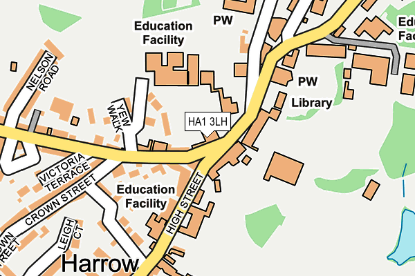 HA1 3LH map - OS OpenMap – Local (Ordnance Survey)