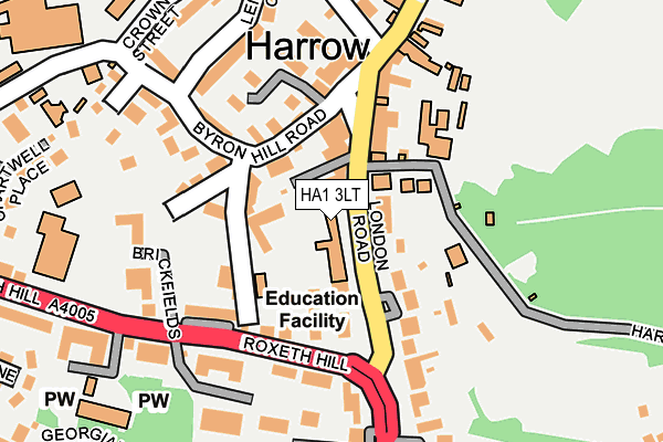 HA1 3LT map - OS OpenMap – Local (Ordnance Survey)