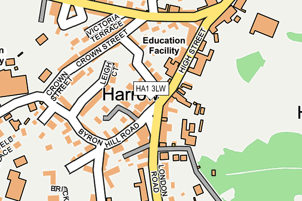 HA1 3LW map - OS OpenMap – Local (Ordnance Survey)