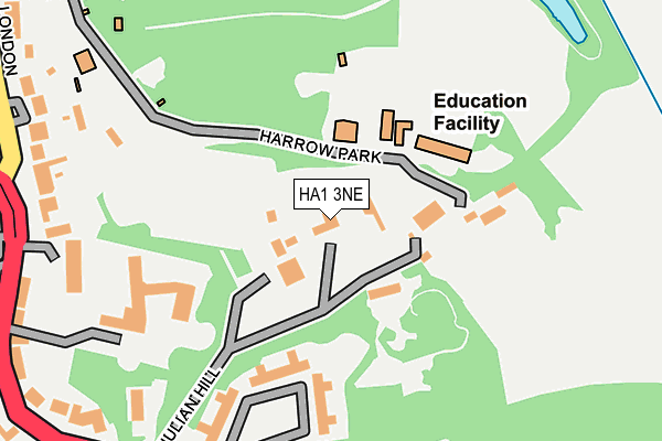 HA1 3NE map - OS OpenMap – Local (Ordnance Survey)