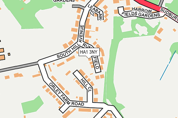 HA1 3NY map - OS OpenMap – Local (Ordnance Survey)