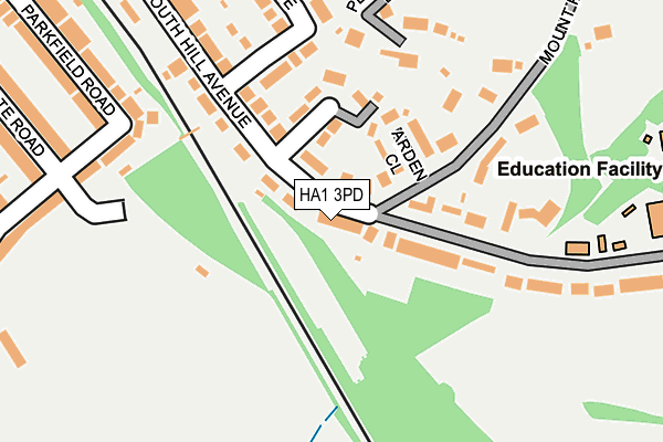 HA1 3PD map - OS OpenMap – Local (Ordnance Survey)