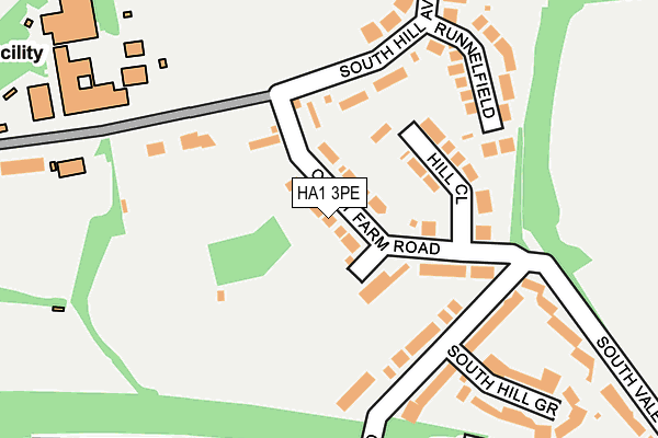 HA1 3PE map - OS OpenMap – Local (Ordnance Survey)