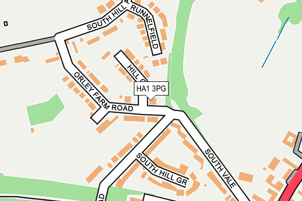 HA1 3PG map - OS OpenMap – Local (Ordnance Survey)
