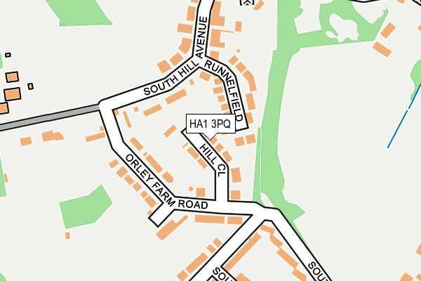 HA1 3PQ map - OS OpenMap – Local (Ordnance Survey)