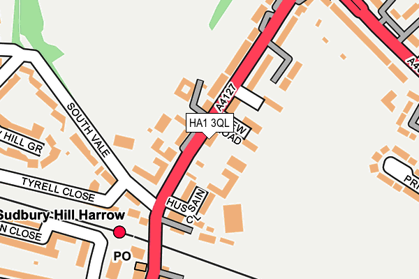 HA1 3QL map - OS OpenMap – Local (Ordnance Survey)
