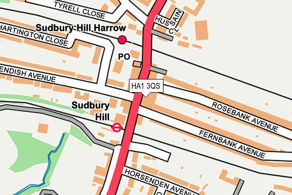 HA1 3QS map - OS OpenMap – Local (Ordnance Survey)