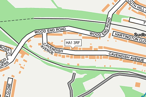 HA1 3RF map - OS OpenMap – Local (Ordnance Survey)