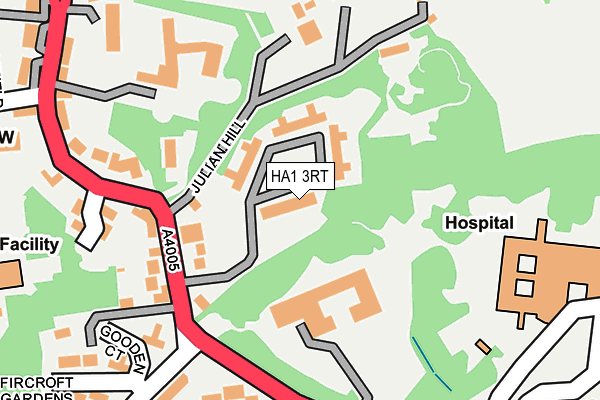 HA1 3RT map - OS OpenMap – Local (Ordnance Survey)