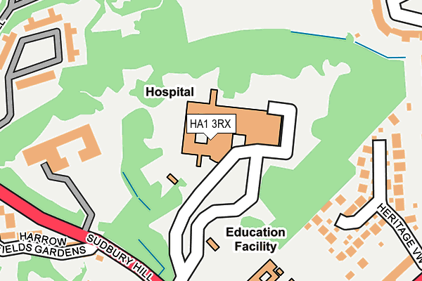 HA1 3RX map - OS OpenMap – Local (Ordnance Survey)