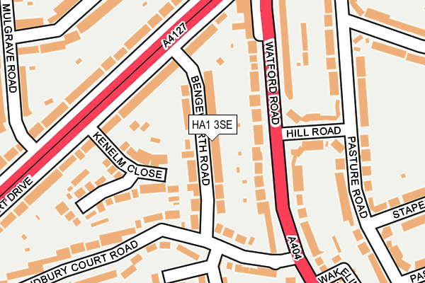 HA1 3SE map - OS OpenMap – Local (Ordnance Survey)