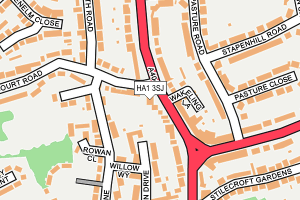 HA1 3SJ map - OS OpenMap – Local (Ordnance Survey)