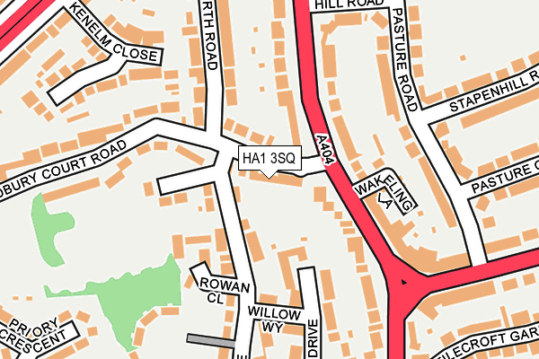 HA1 3SQ map - OS OpenMap – Local (Ordnance Survey)