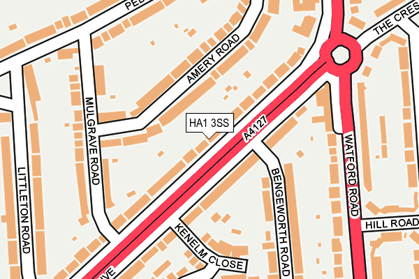 HA1 3SS map - OS OpenMap – Local (Ordnance Survey)