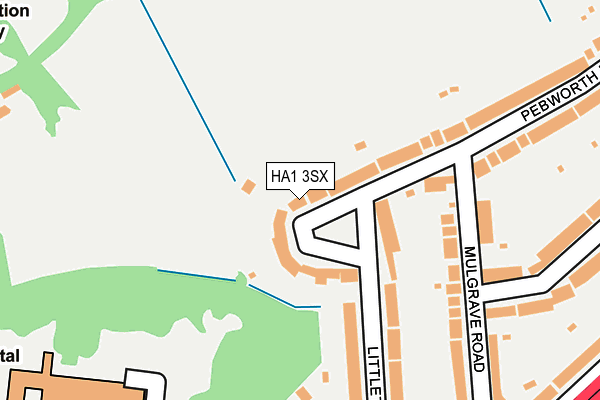 HA1 3SX map - OS OpenMap – Local (Ordnance Survey)