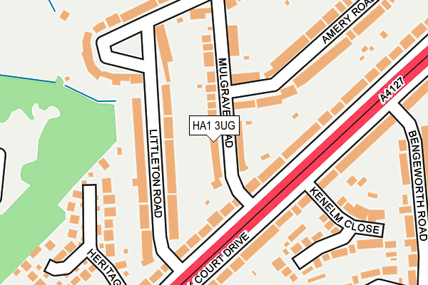 HA1 3UG map - OS OpenMap – Local (Ordnance Survey)