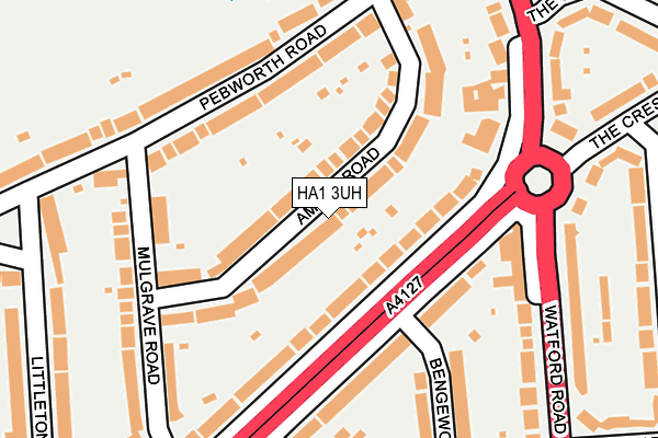 HA1 3UH map - OS OpenMap – Local (Ordnance Survey)