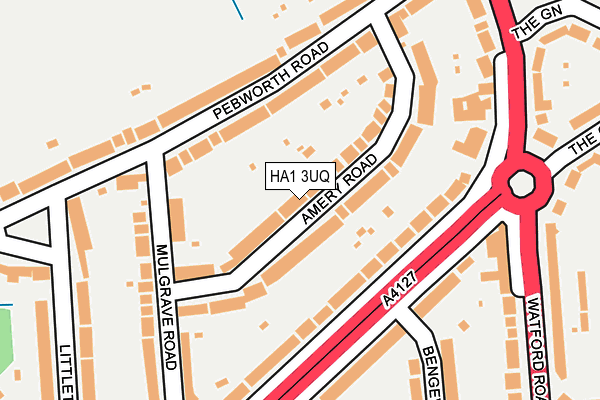 HA1 3UQ map - OS OpenMap – Local (Ordnance Survey)