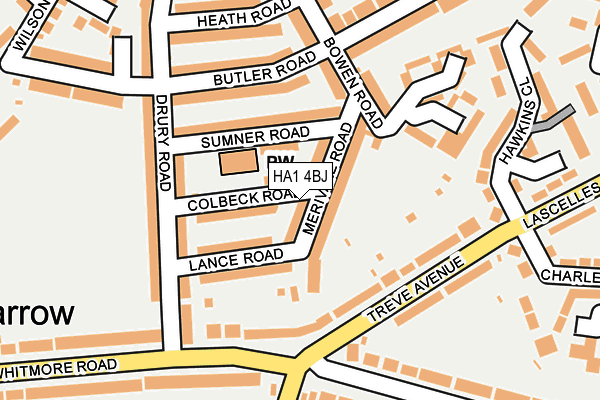 HA1 4BJ map - OS OpenMap – Local (Ordnance Survey)
