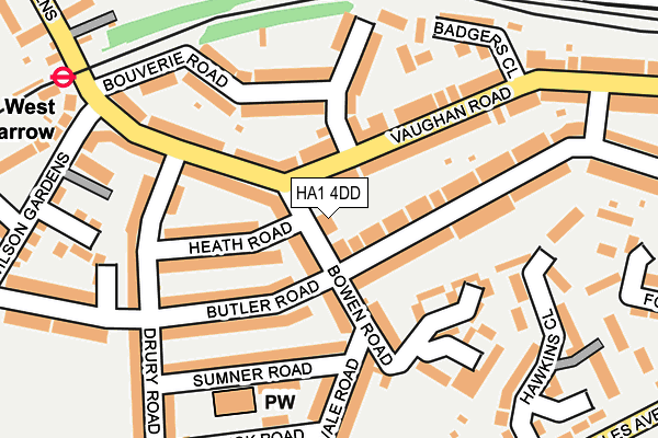 HA1 4DD map - OS OpenMap – Local (Ordnance Survey)