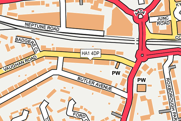 HA1 4DP map - OS OpenMap – Local (Ordnance Survey)