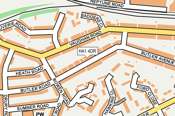 HA1 4DR map - OS OpenMap – Local (Ordnance Survey)