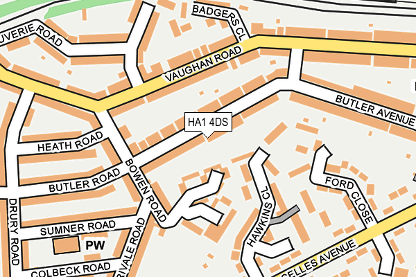 HA1 4DS map - OS OpenMap – Local (Ordnance Survey)