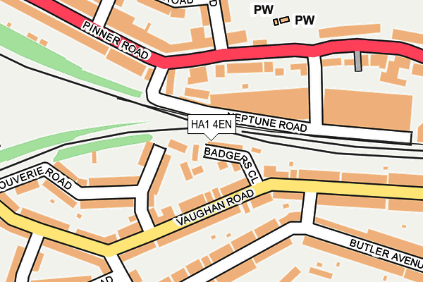 HA1 4EN map - OS OpenMap – Local (Ordnance Survey)