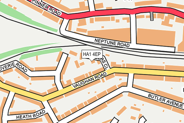 HA1 4EP map - OS OpenMap – Local (Ordnance Survey)