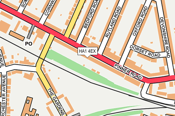 HA1 4EX map - OS OpenMap – Local (Ordnance Survey)