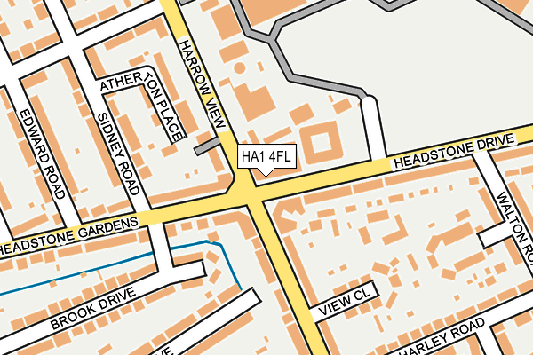 HA1 4FL map - OS OpenMap – Local (Ordnance Survey)