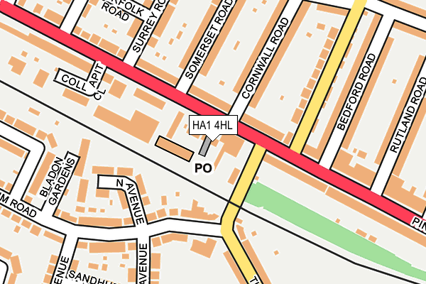 HA1 4HL map - OS OpenMap – Local (Ordnance Survey)