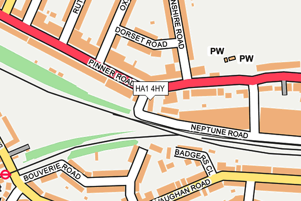 HA1 4HY map - OS OpenMap – Local (Ordnance Survey)