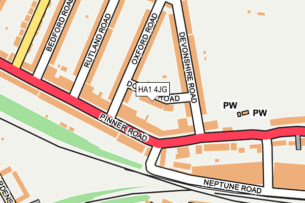 HA1 4JG map - OS OpenMap – Local (Ordnance Survey)