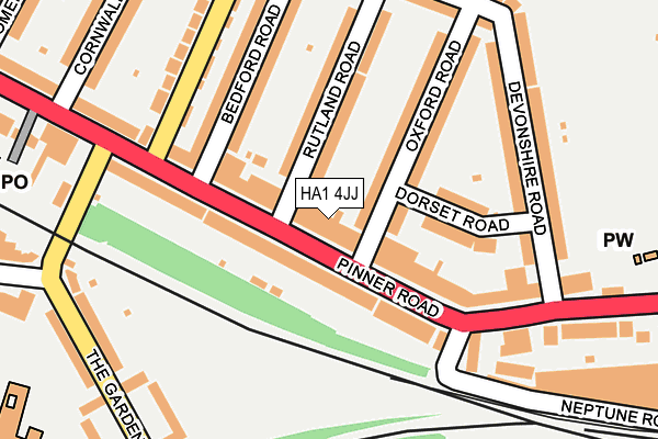 HA1 4JJ map - OS OpenMap – Local (Ordnance Survey)