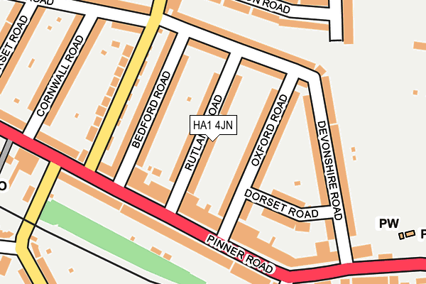 HA1 4JN map - OS OpenMap – Local (Ordnance Survey)
