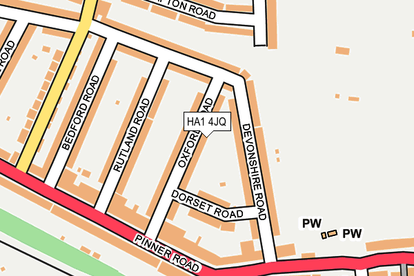 HA1 4JQ map - OS OpenMap – Local (Ordnance Survey)